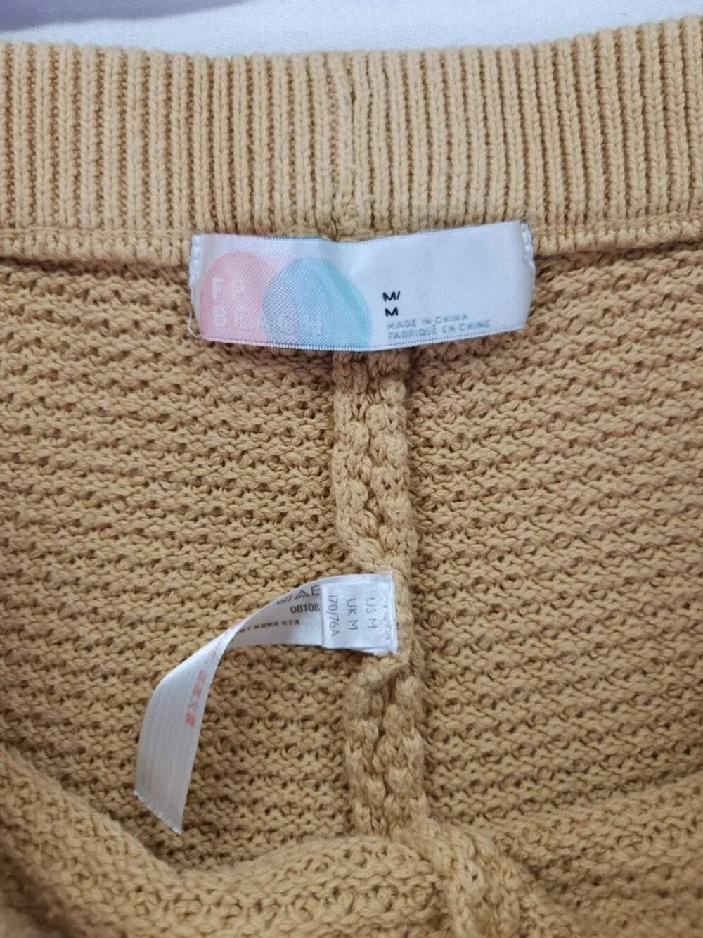 Free People Beach Chunky Knit Pants Womens Medium Crop Wide Leg Cozy Casual